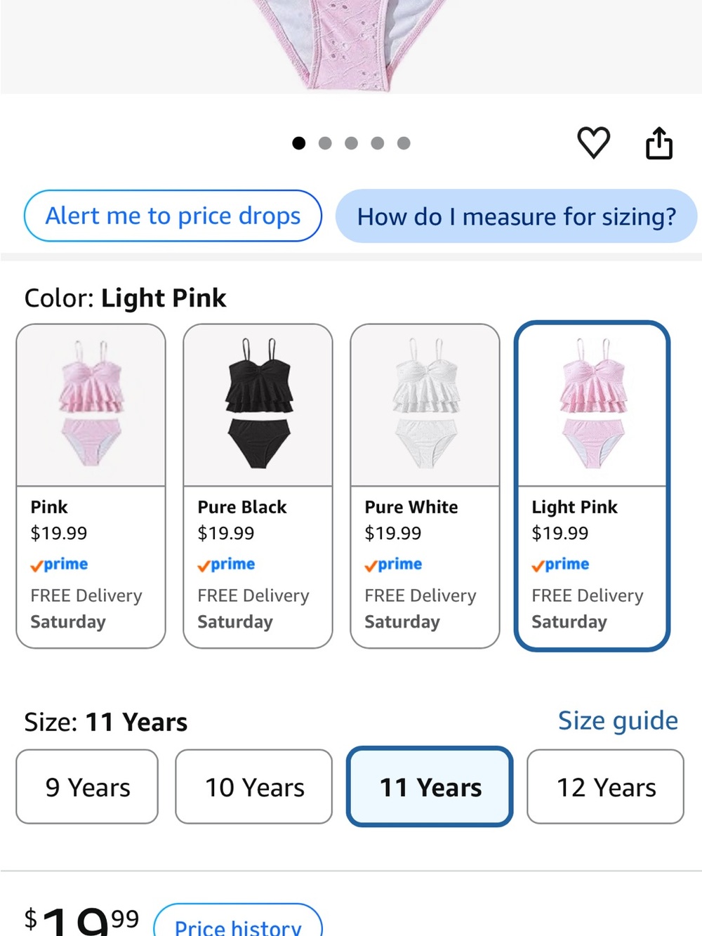 Amazon Pink Eyelet Ruffle Tankini Set - Picture 7 of 8